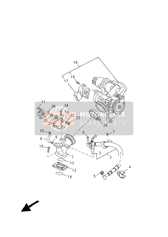 Yamaha YP125RA (MBL2) 2015 Assunzione per un 2015 Yamaha YP125RA (MBL2)